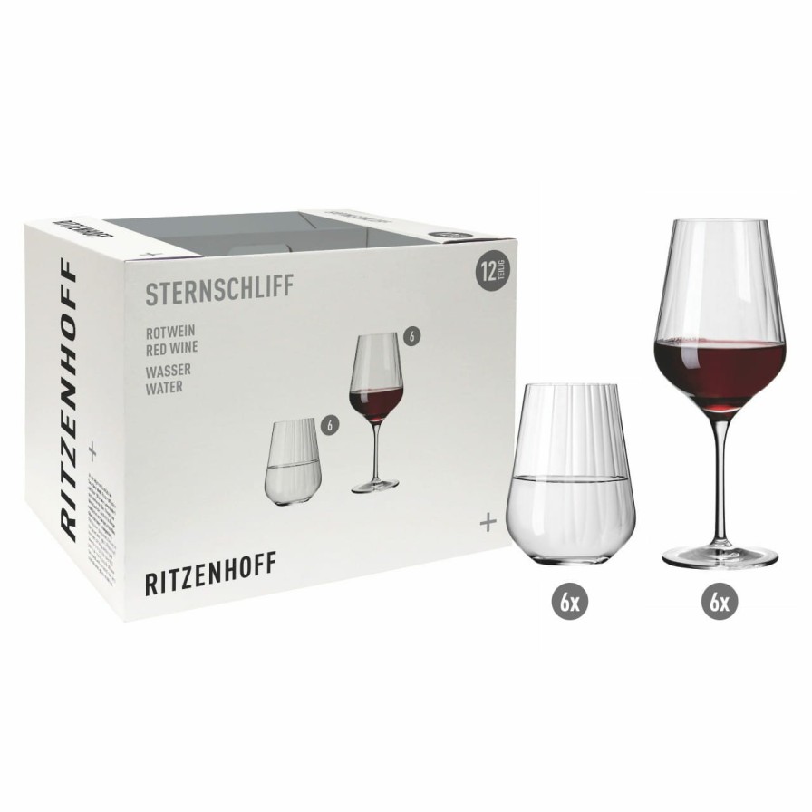 Clearance Ritzenhoff Sternschliff Rotwein- Und Wasserglas-Set #1