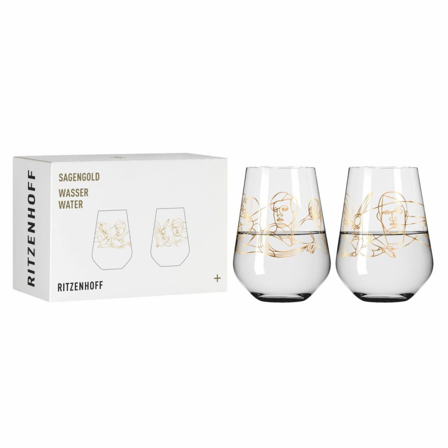 Wholesale Ritzenhoff Sagengold Wasserglas-Set #1, #2