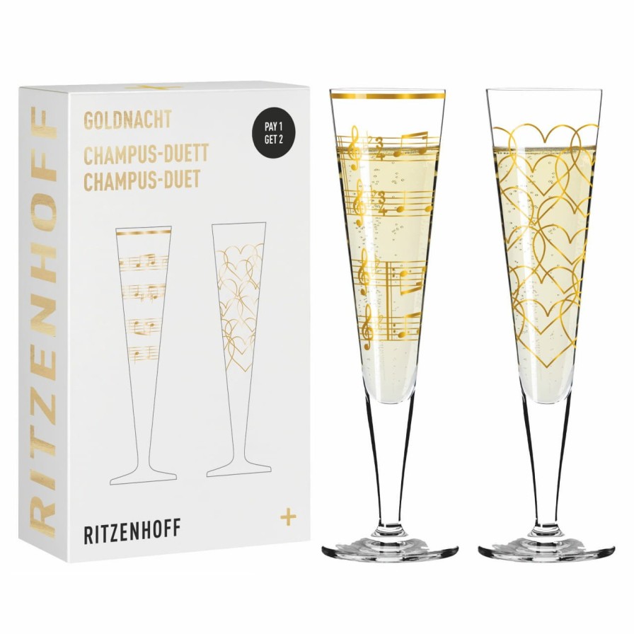 Clearance Ritzenhoff Goldnacht Champagnerglas-Set H23