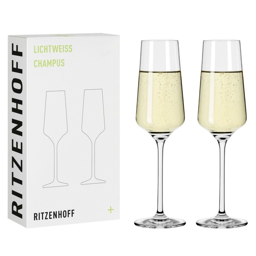 Clearance Ritzenhoff Lichtweiss Julie Champagnerglas-Set #1